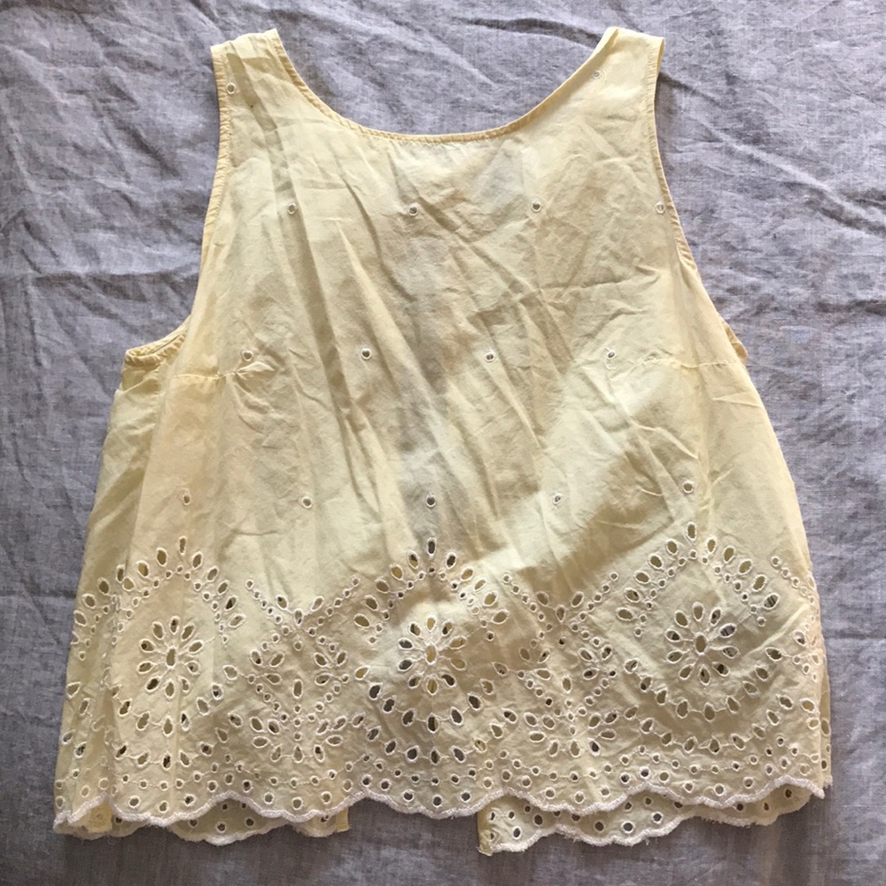 H&M Light Yellow Crop Top